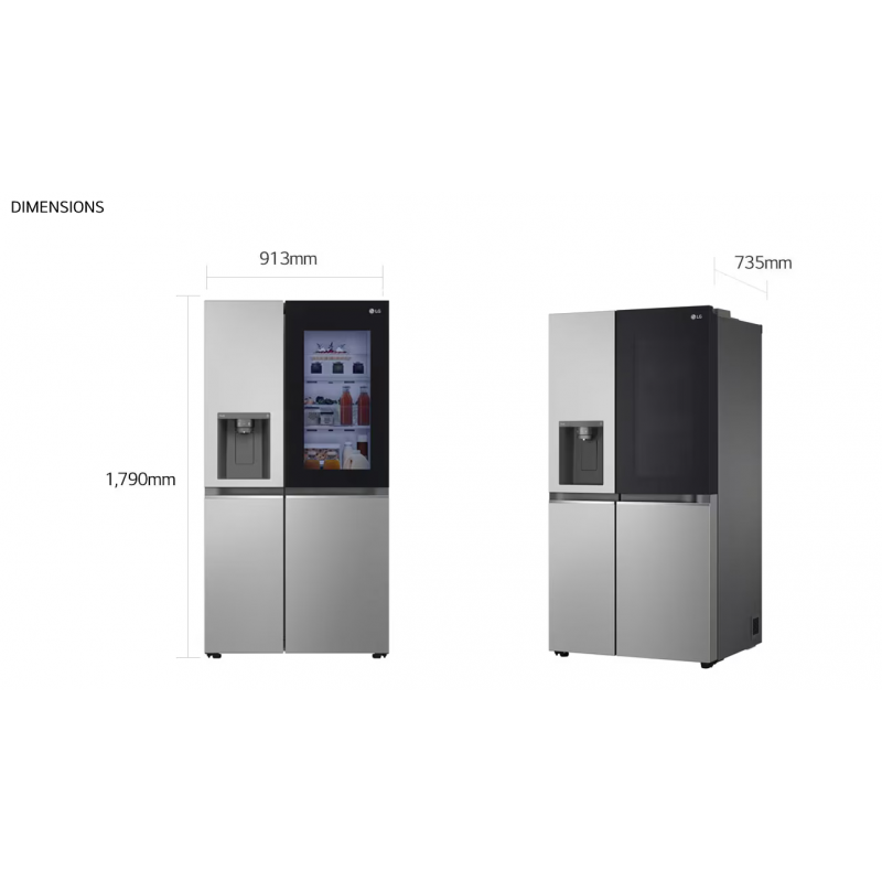 Réfrigérateur congélateur LG GSGV80PYLD