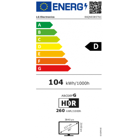 Télévision LG 86QNED85T6C