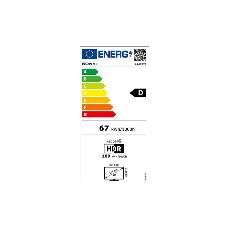 Télévision SONY K65XR70AEP