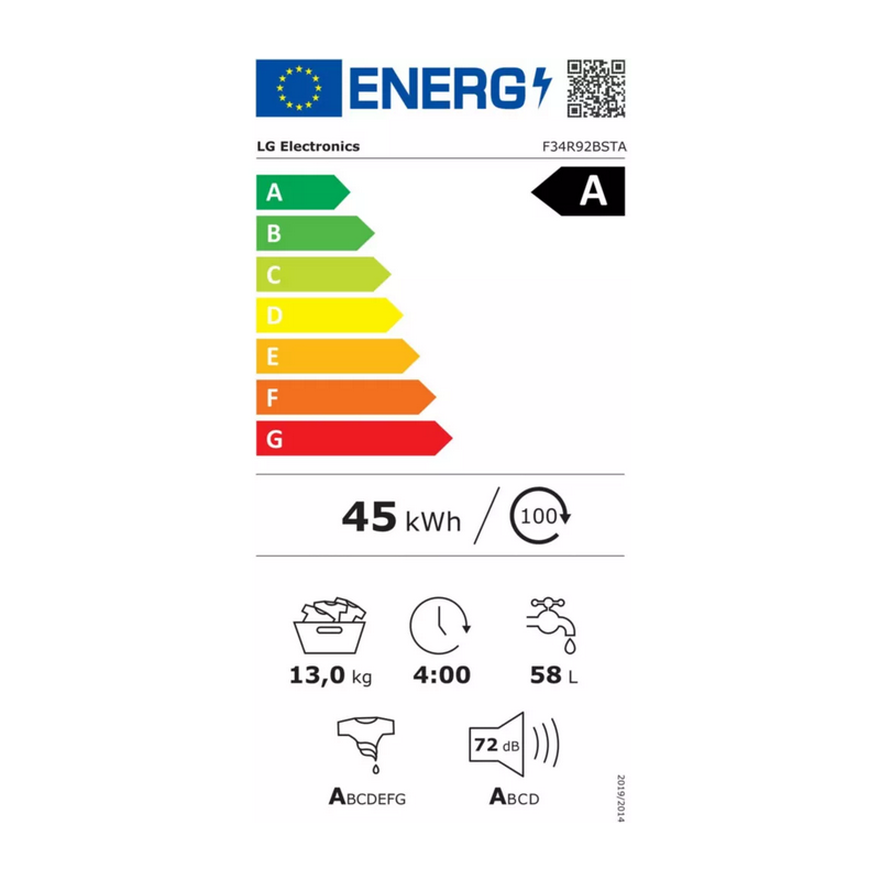 Lave Linge LG F34R92BSTA