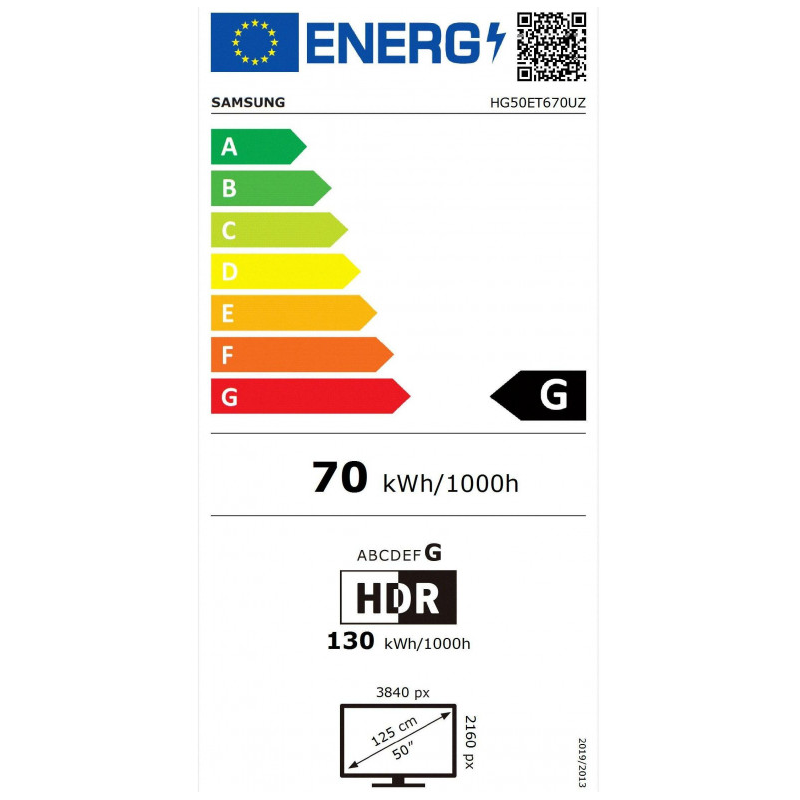 Écran hôtel SAMSUNG HG50ET670UZXEN