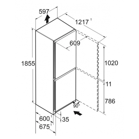 Réfrigérateur congélateur LIEBHERR CND1853-2