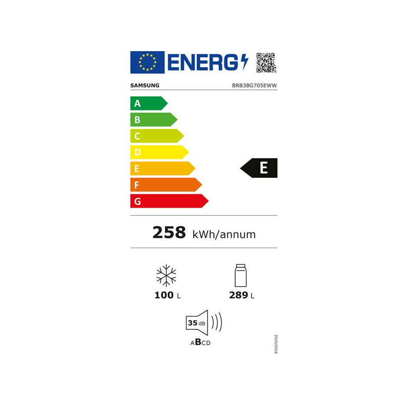 Réfrigérateur congélateur SAMSUNG BRB38G705EWW