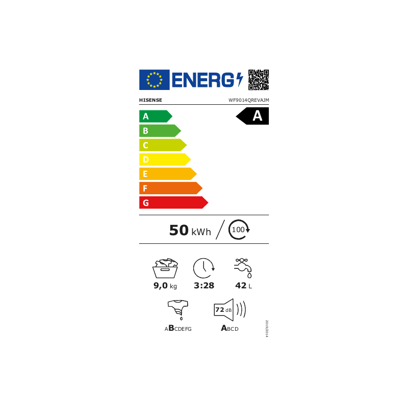 Lave Linge HISENSE WF9014QREVAJM