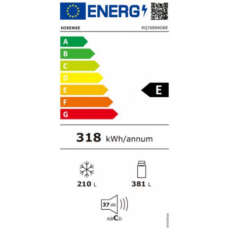 Réfrigérateur congélateur HISENSE RQ768N4GBE