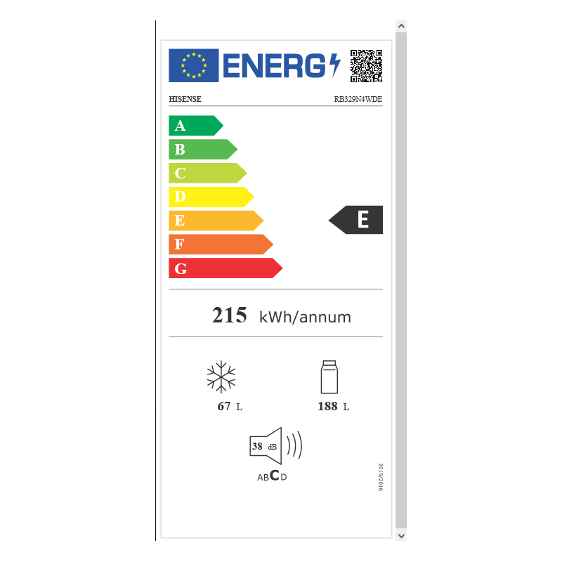 Réfrigérateur congélateur HISENSE RB329N4WDE