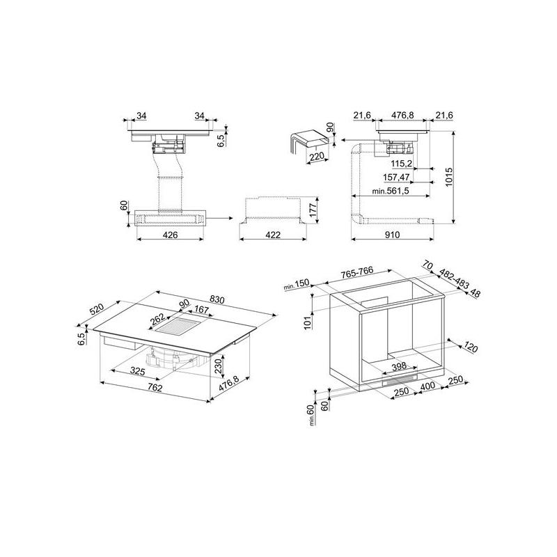 Plaque de cuisson SMEG HOBD682R1