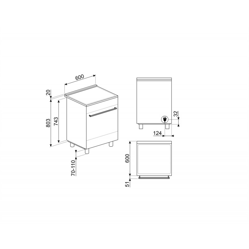 Cuisinière SMEG C6IPBLT2