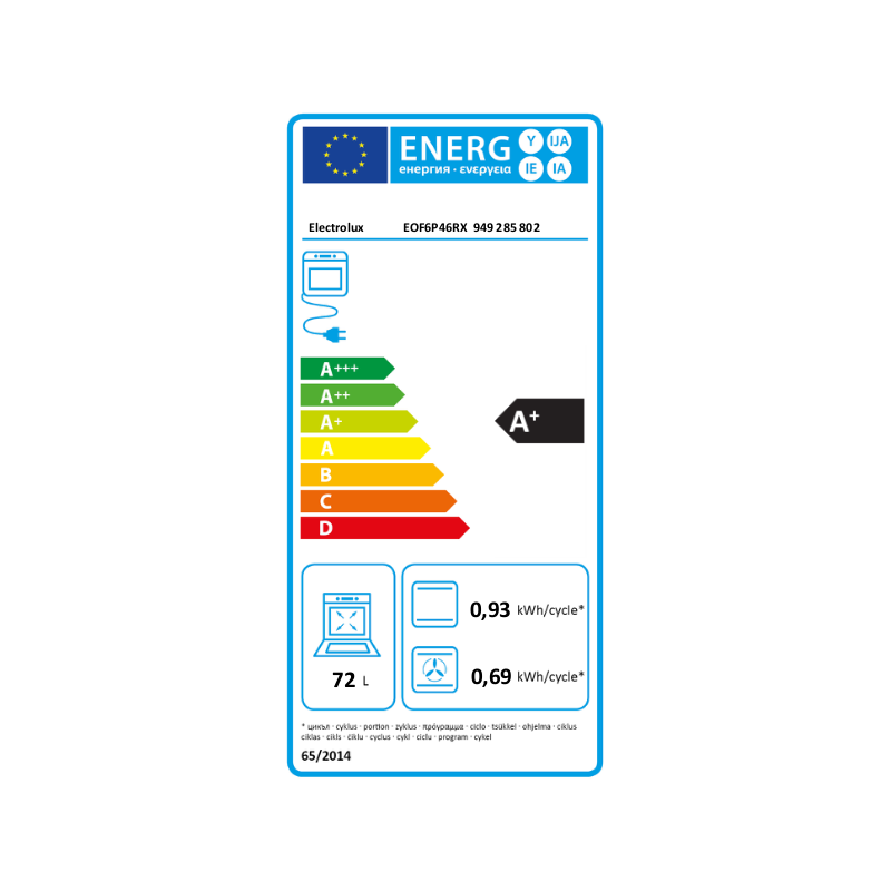 Four ELECTROLUX EOF6P46RX