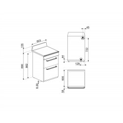 Cuisinière SMEG TR62BL