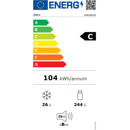 Réfrigérateur Une Porte SMEG FAB28RLI6