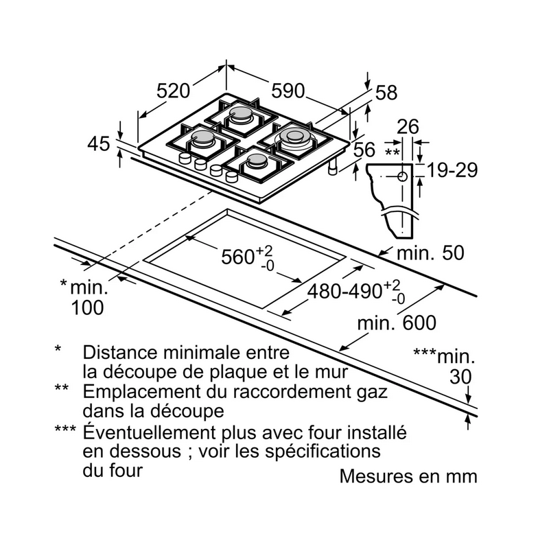 Plaque de cuisson BOSCH PNH6B6K4X
