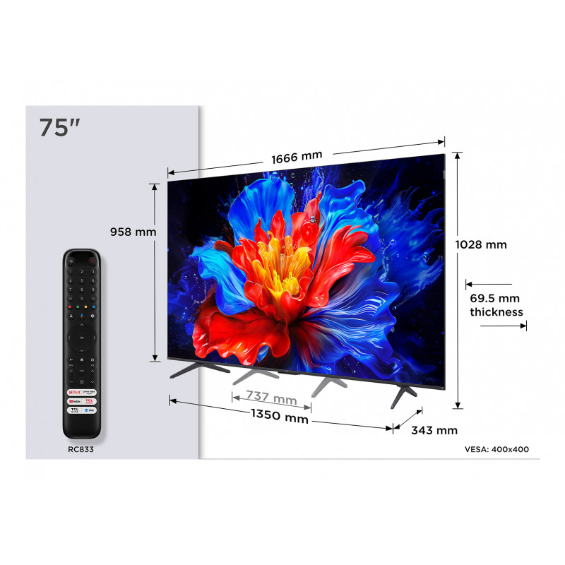 Télévision TCL 75P8K