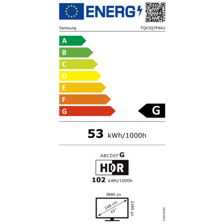 Télévision SAMSUNG TQ43Q7F4