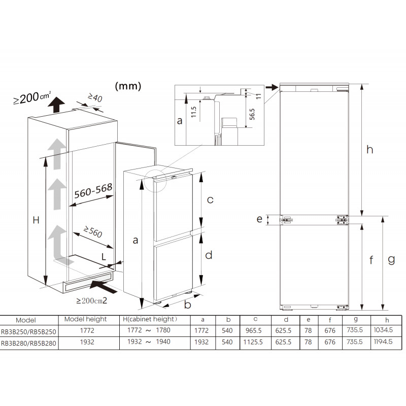 Réfrigérateur congélateur HISENSE RB3B250SAWE