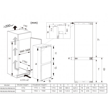 Réfrigérateur congélateur HISENSE RB3B250SAWE