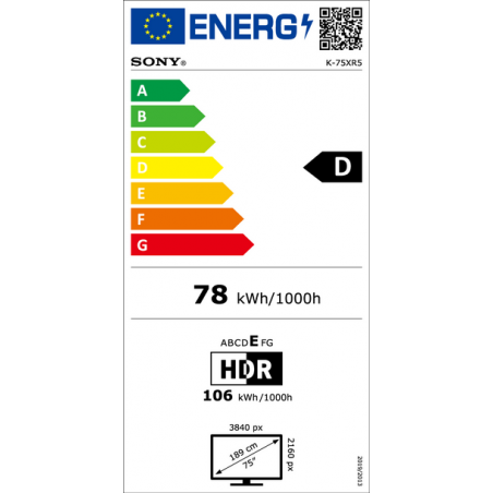 Télévision SONY K75XR59BP