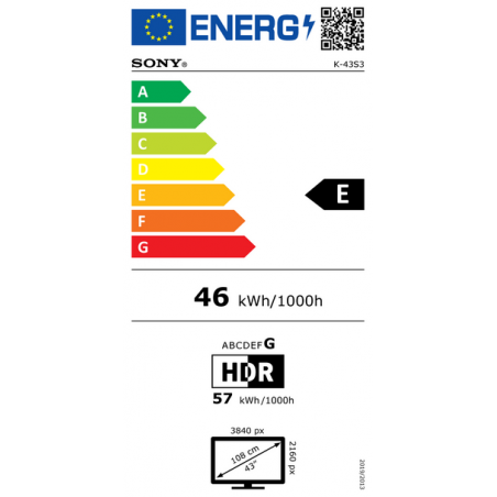 Télévision SONY K43S35BP