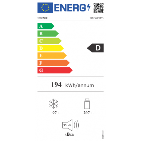 Réfrigérateur congélateur HISENSE FCN300DWD