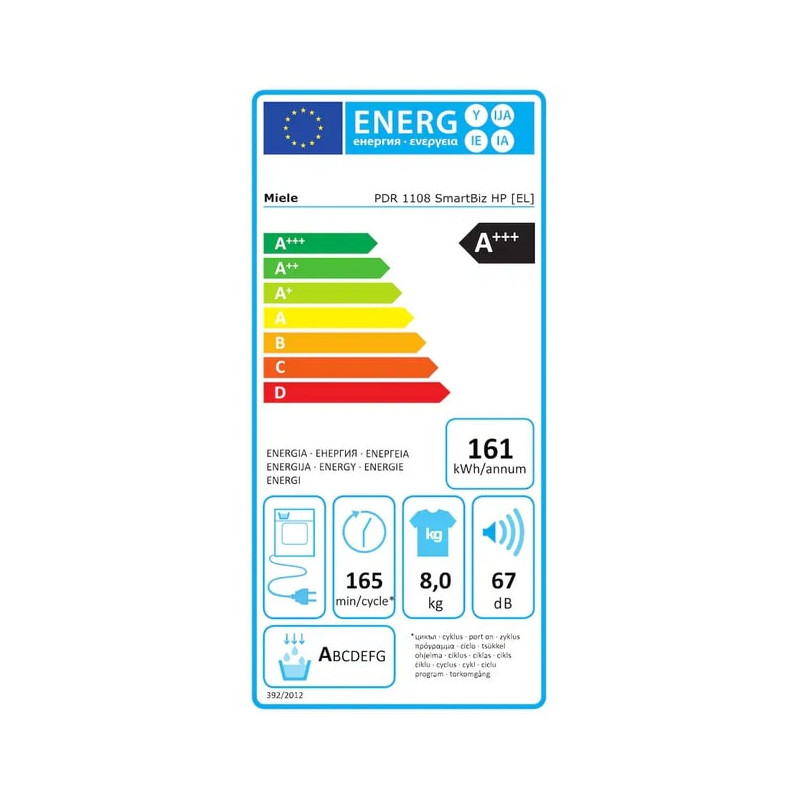 Sèche Linge MIELE PDR1108SMARTBIZ HP EL