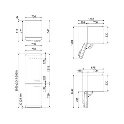 Réfrigérateur congélateur SMEG FAB38LBL6