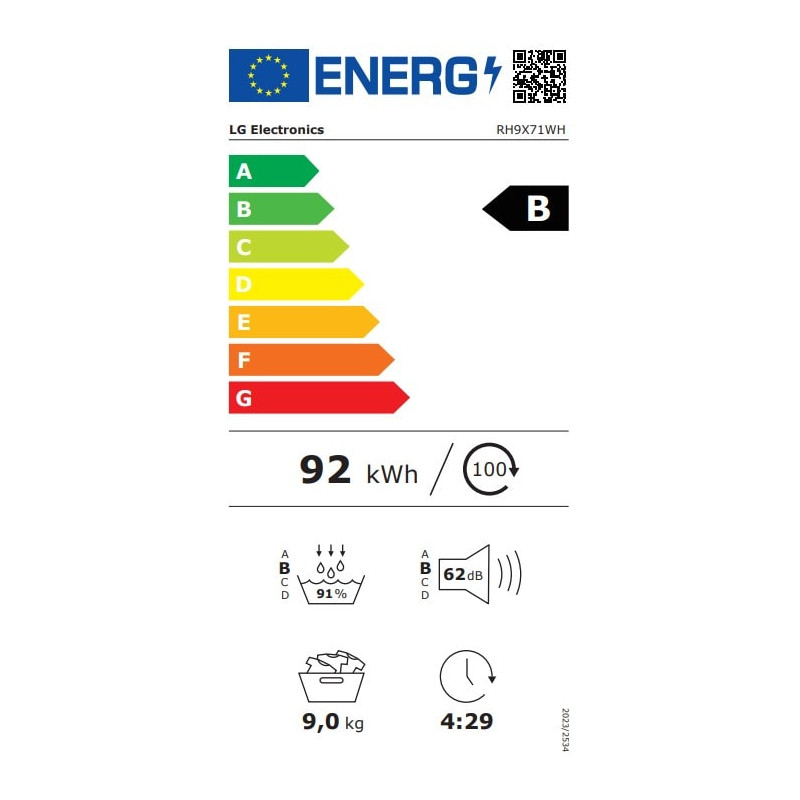 Sèche Linge LG RH9X71WH