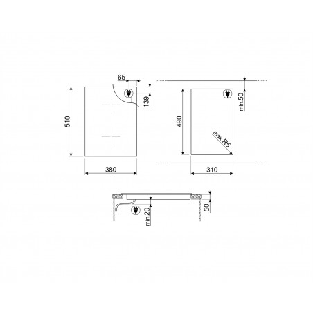 Plaque de cuisson SMEG SIM3323D