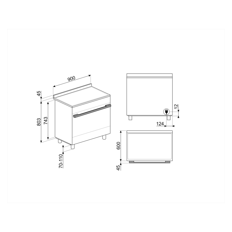 Cuisinière SMEG CPF9IPWH