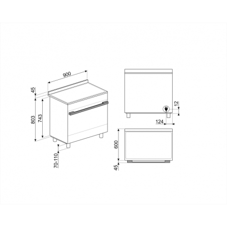 Cuisinière SMEG CPF9IPWH