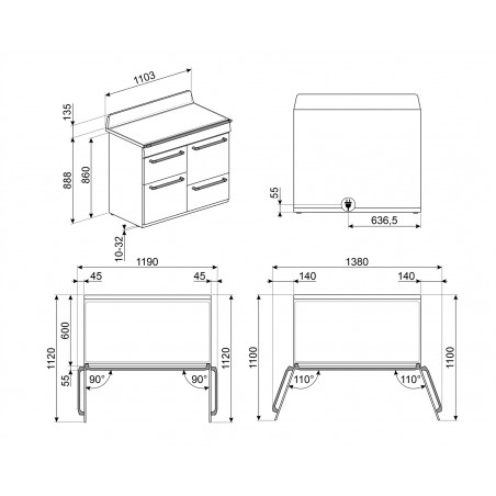 Cuisinière SMEG TR4110IBL2