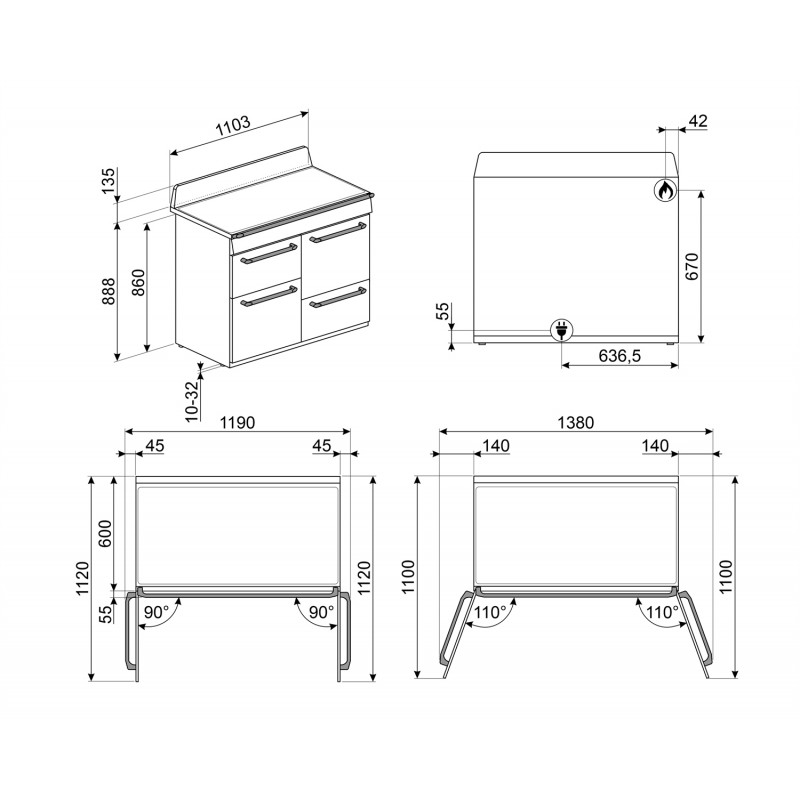 Cuisinière SMEG TR4110AZ