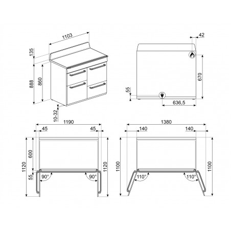 Cuisinière SMEG TR4110AZ