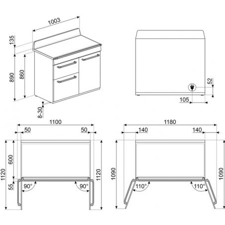 Cuisinière SMEG TR103IP2