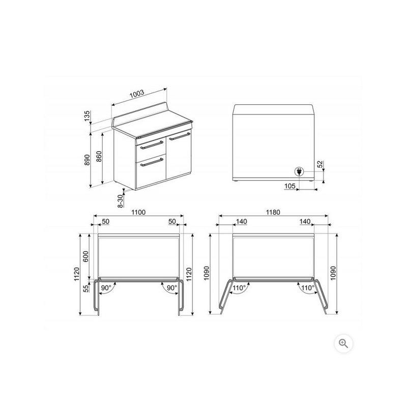 Cuisinière SMEG TR103IBL2