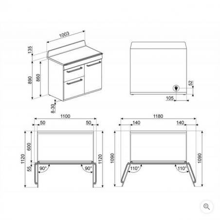 Cuisinière SMEG TR103IBL2