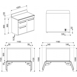 Cuisinière SMEG TR103IGR2