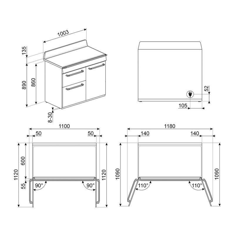 Cuisinière SMEG TR103IGR2
