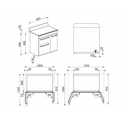 Cuisinière SMEG TR93IGR2
