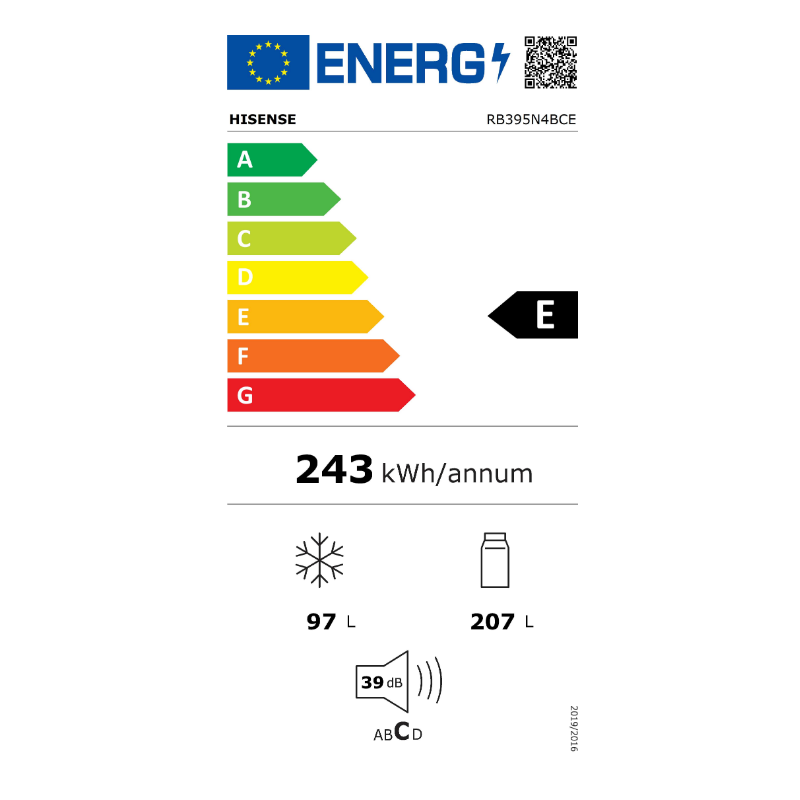 Réfrigérateur congélateur HISENSE RB395N4BCE