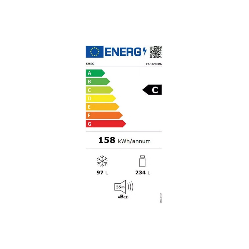 Réfrigérateur congélateur SMEG FAB32RPB6