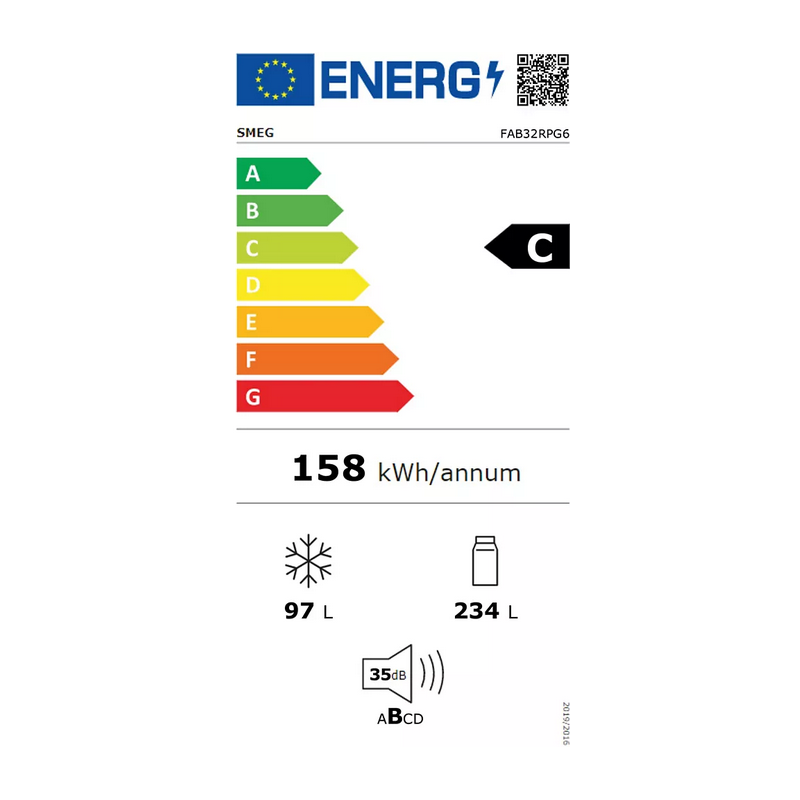 Réfrigérateur congélateur SMEG FAB32RPG6