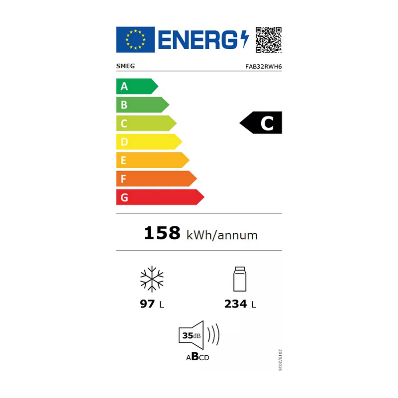 Réfrigérateur congélateur SMEG FAB32RWH6
