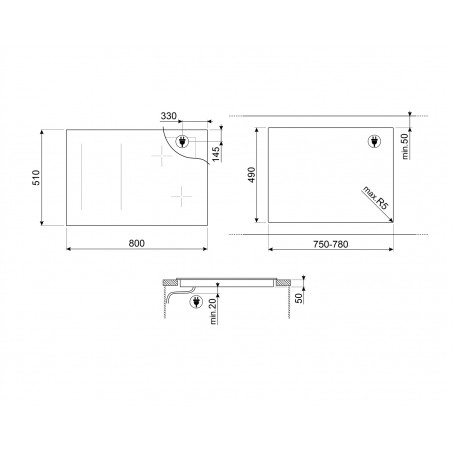 Plaque de cuisson SMEG SI1M4854D
