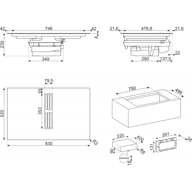 Plaque de cuisson SMEG HOBDE482D2
