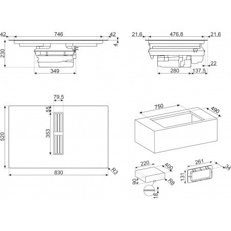 Plaque de cuisson SMEG HOBDE482D2