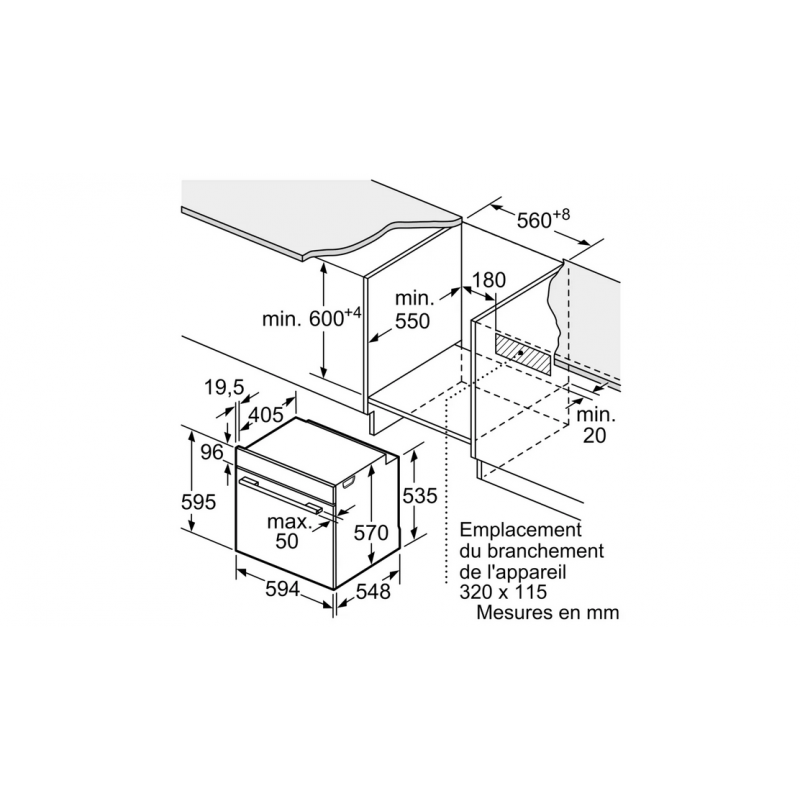 Four BOSCH HBG3720B4