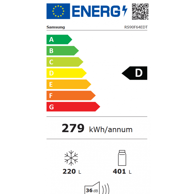 Réfrigérateur congélateur SAMSUNG RS90F64EDTEF