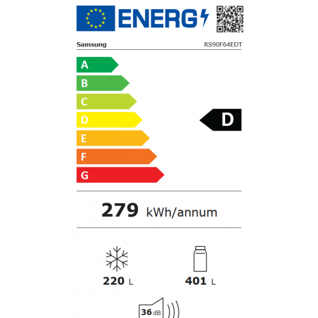 Réfrigérateur congélateur SAMSUNG RS90F64EDTEF