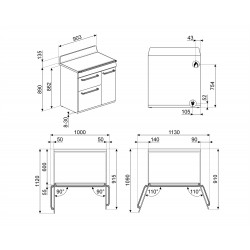 Cuisinière SMEG TR93GR