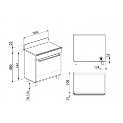Cuisinière SMEG TR90IPBL